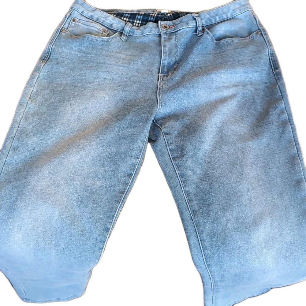 Weatherproof Vintage Jeans Womens Size 16 Flannel Lined‎ Straight Leg